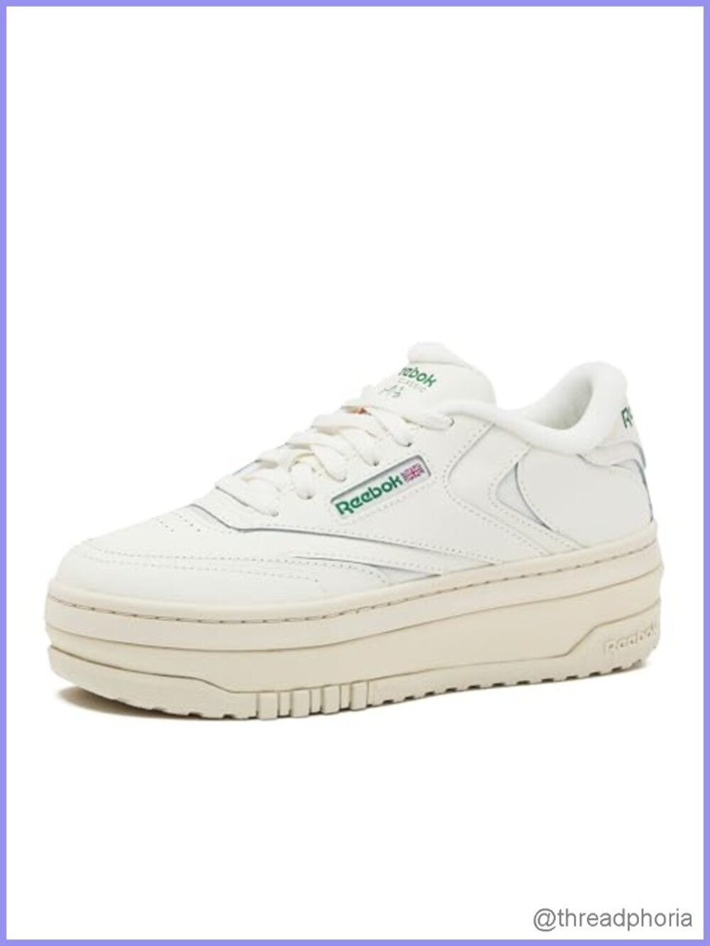 Club C Extra Platform Sneakers - Leather Lace-Up Casual Walking Tennis Shoes